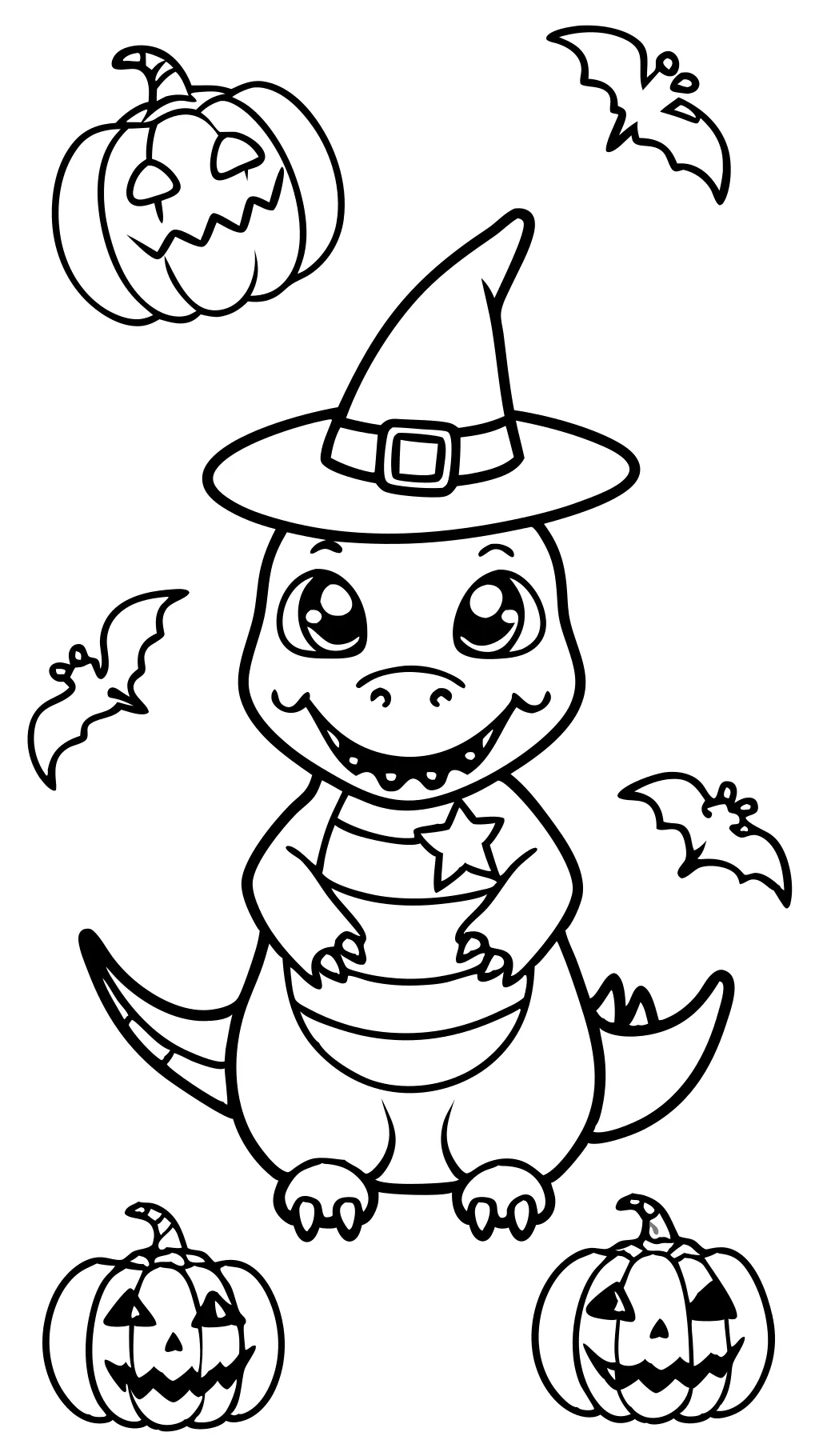 coloriages d’Halloween dinosaures